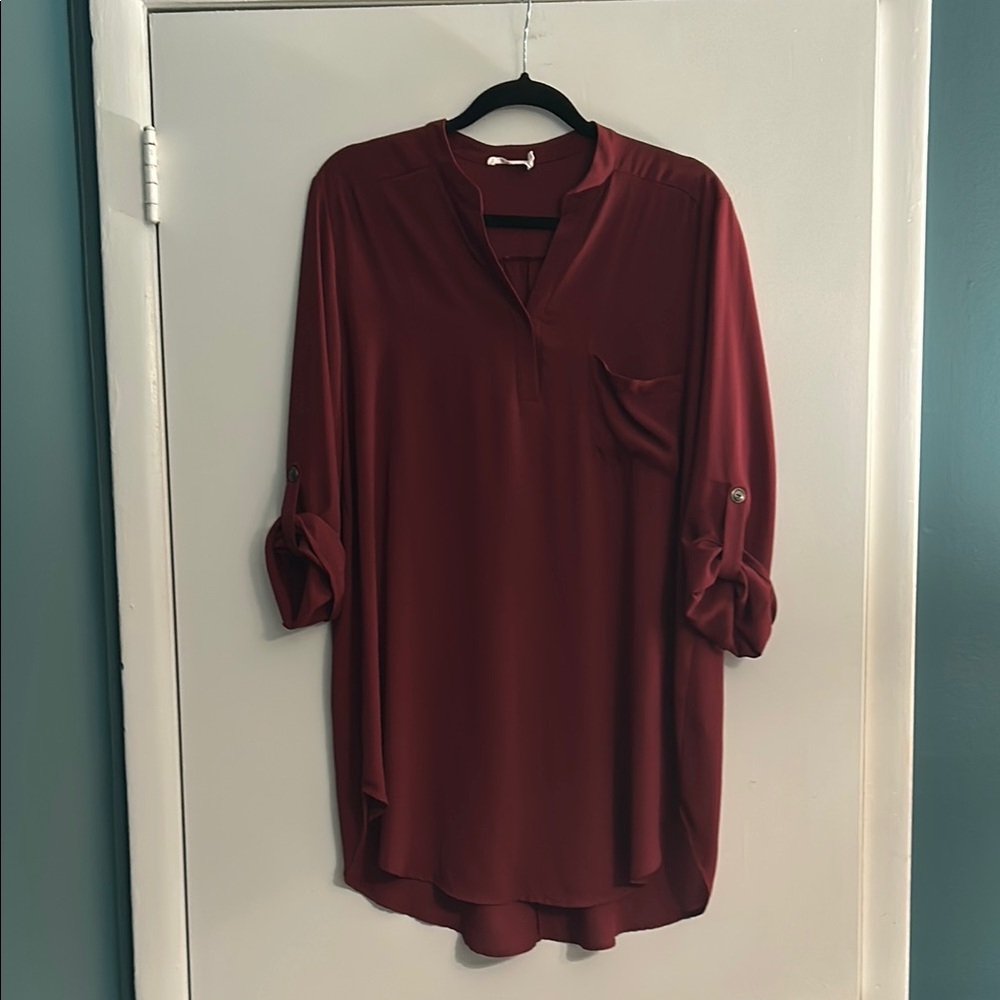 Lush Burgundy Tunic Top